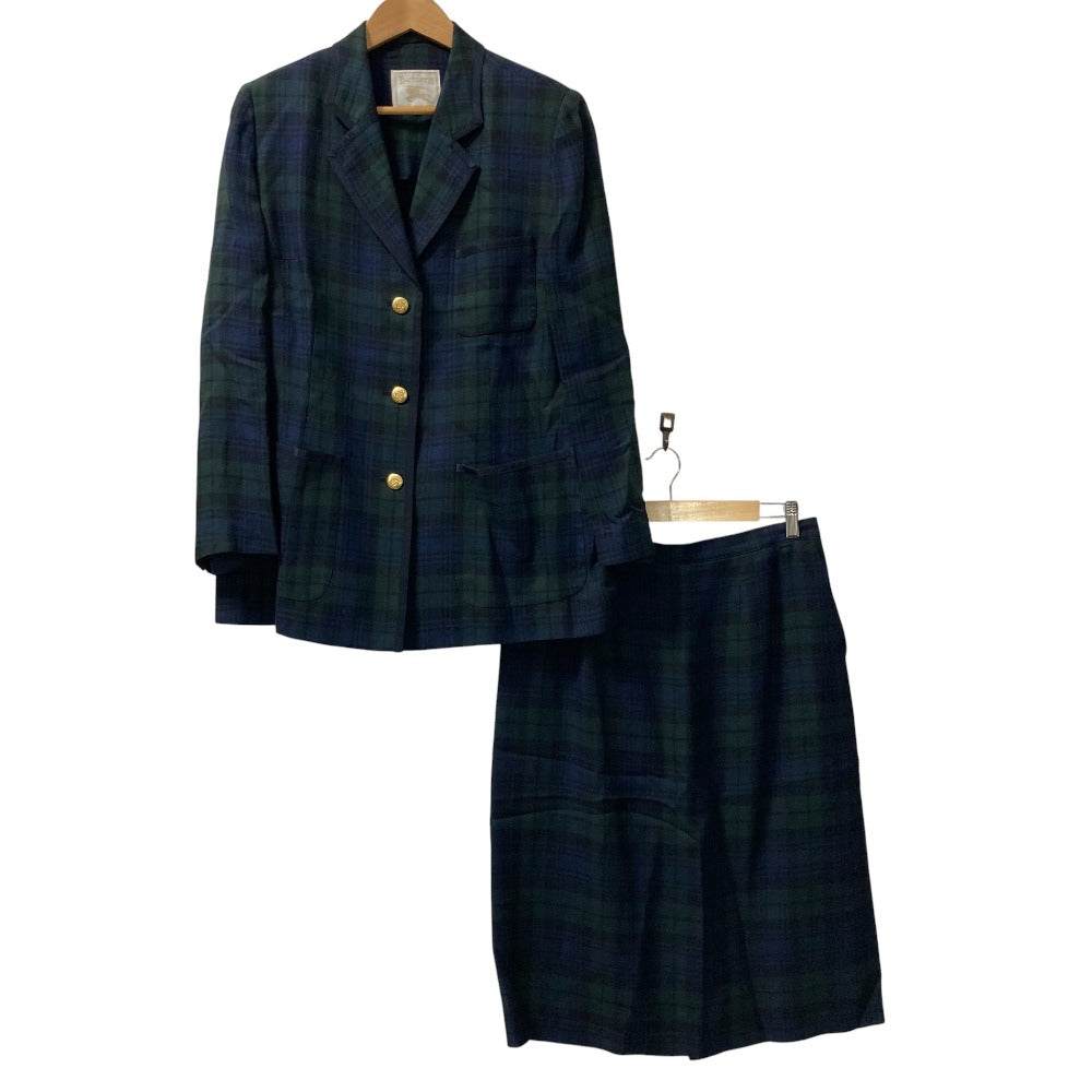 バーバリーズ ブラック ウォッチ チェック ゴールド ボタン セットアップ