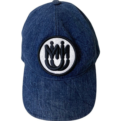 ミュウ ミュウ ロゴ パッチ デニム ベースボール キャップ