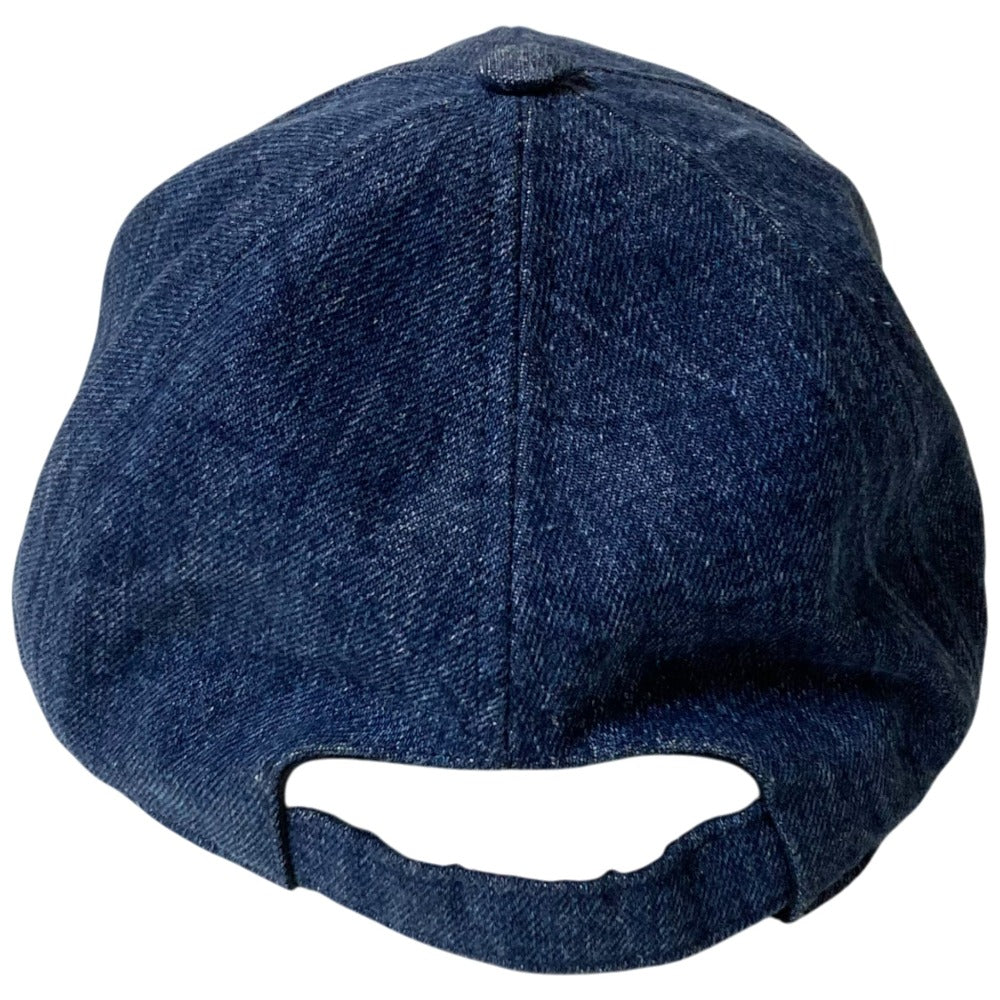 ミュウ ミュウ ロゴ パッチ デニム ベースボール キャップ