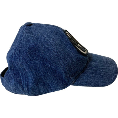 ミュウ ミュウ ロゴ パッチ デニム ベースボール キャップ