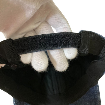 ミュウ ミュウ ロゴ パッチ デニム ベースボール キャップ