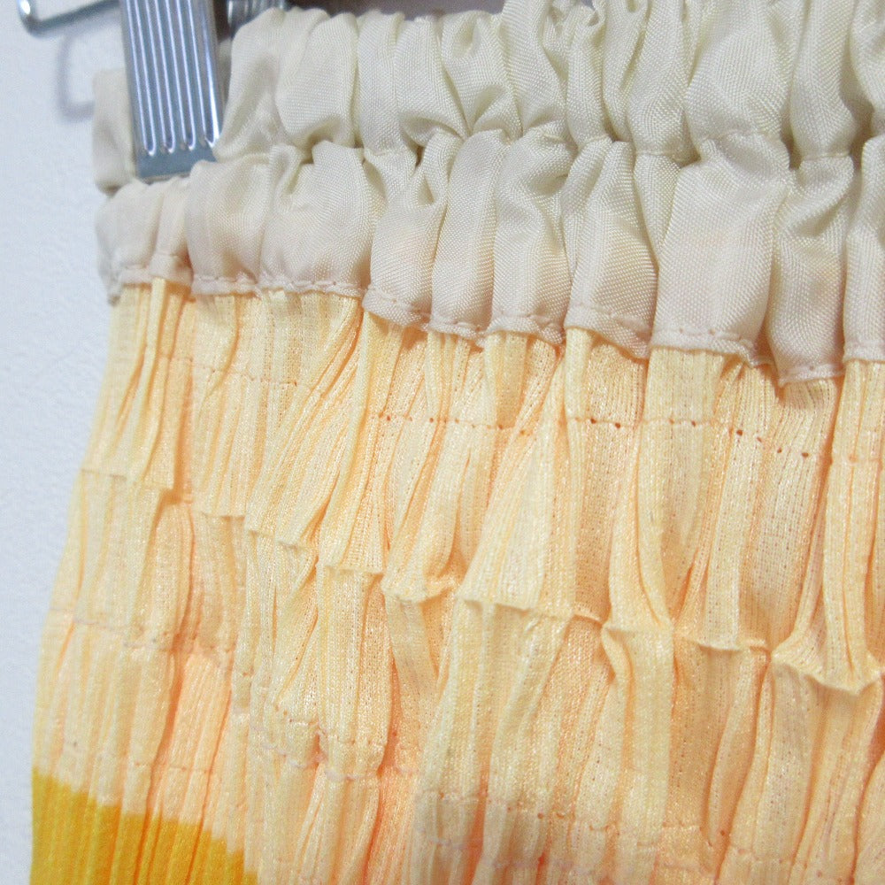 PLEATS PLEASE カーネーション プリント ロング スカート