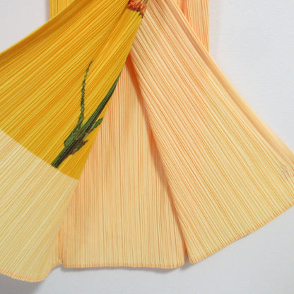 PLEATS PLEASE カーネーション プリント ロング スカート