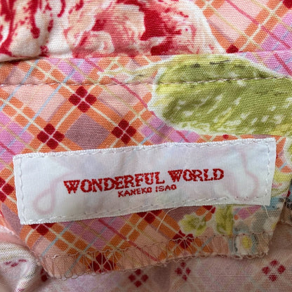 ワンダフルワールド フラワープリントチェックワンピース