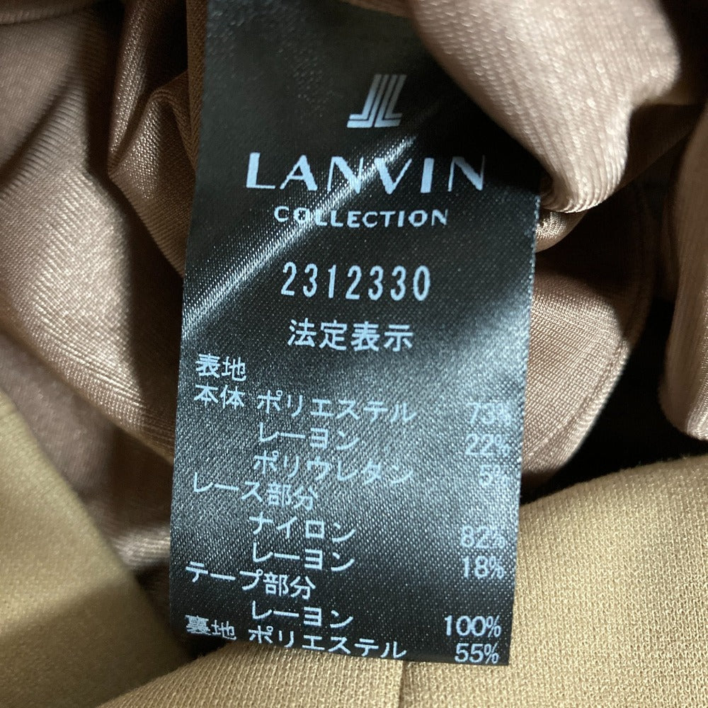 ランバンコレクション レースインサート ワンピース