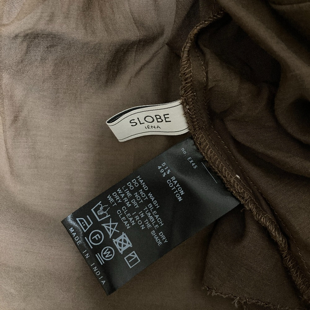 SLOBE IENA ボイルギャザーフリルブラウス