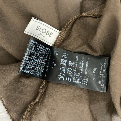 SLOBE IENA ボイルギャザーフリルブラウス