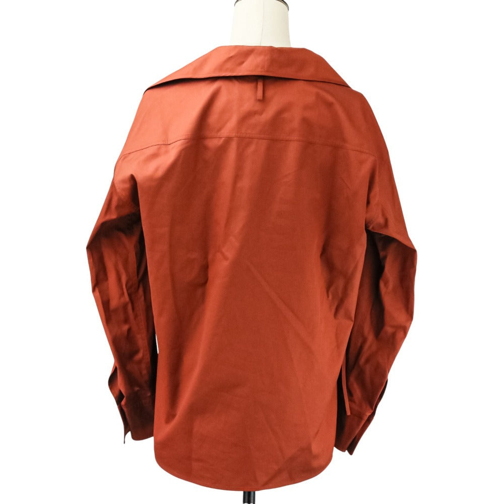 エルメス Draped collar shirt コットンツイル シャツ32