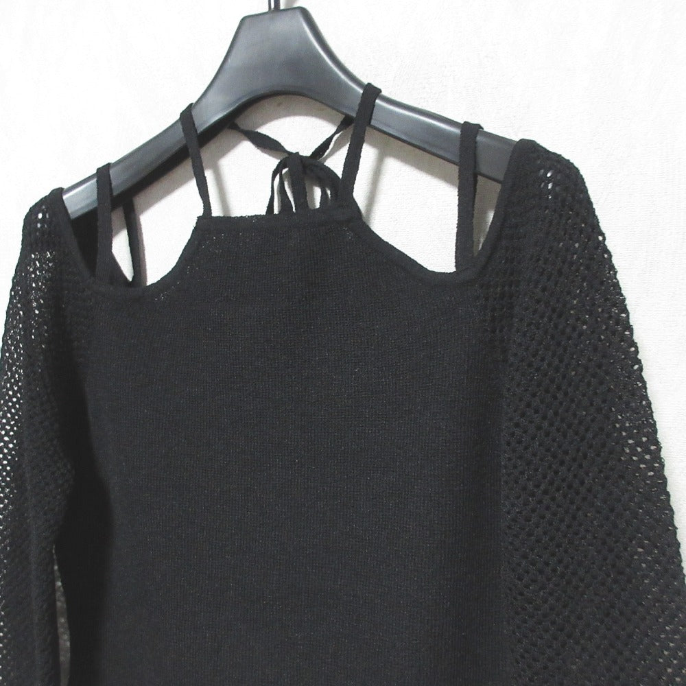マウジー OPEN SHOULDER HALTER ニットトップス