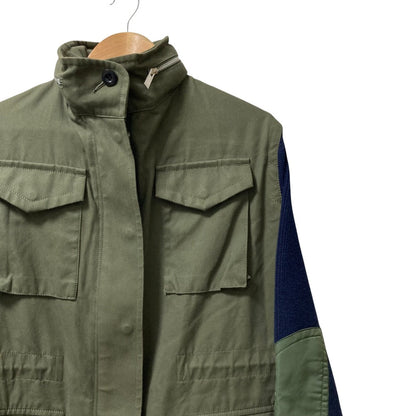 サカイ Fabric Combo Jacket ニットドッキングミリタリージャケット