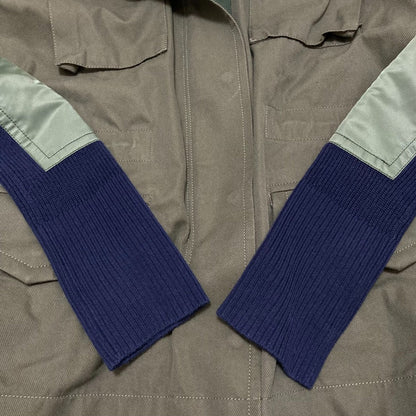 サカイ Fabric Combo Jacket ニットドッキングミリタリージャケット