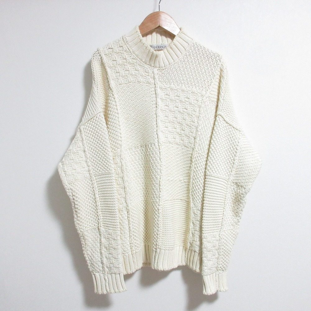 JW Anderson パッチワーク チャンキーニットセーター