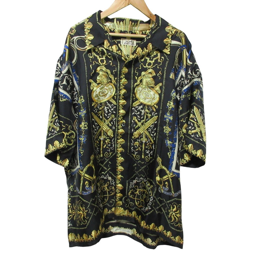 エルメス LVDOVICVS MAGNVS シルクシャツ40