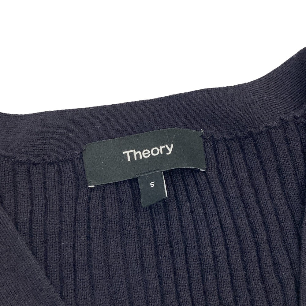 セオリー NEW WASHABLE WOOL VNECK RIB CARDI ウールカーディガン