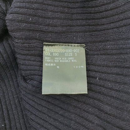 セオリー NEW WASHABLE WOOL VNECK RIB CARDI ウールカーディガン