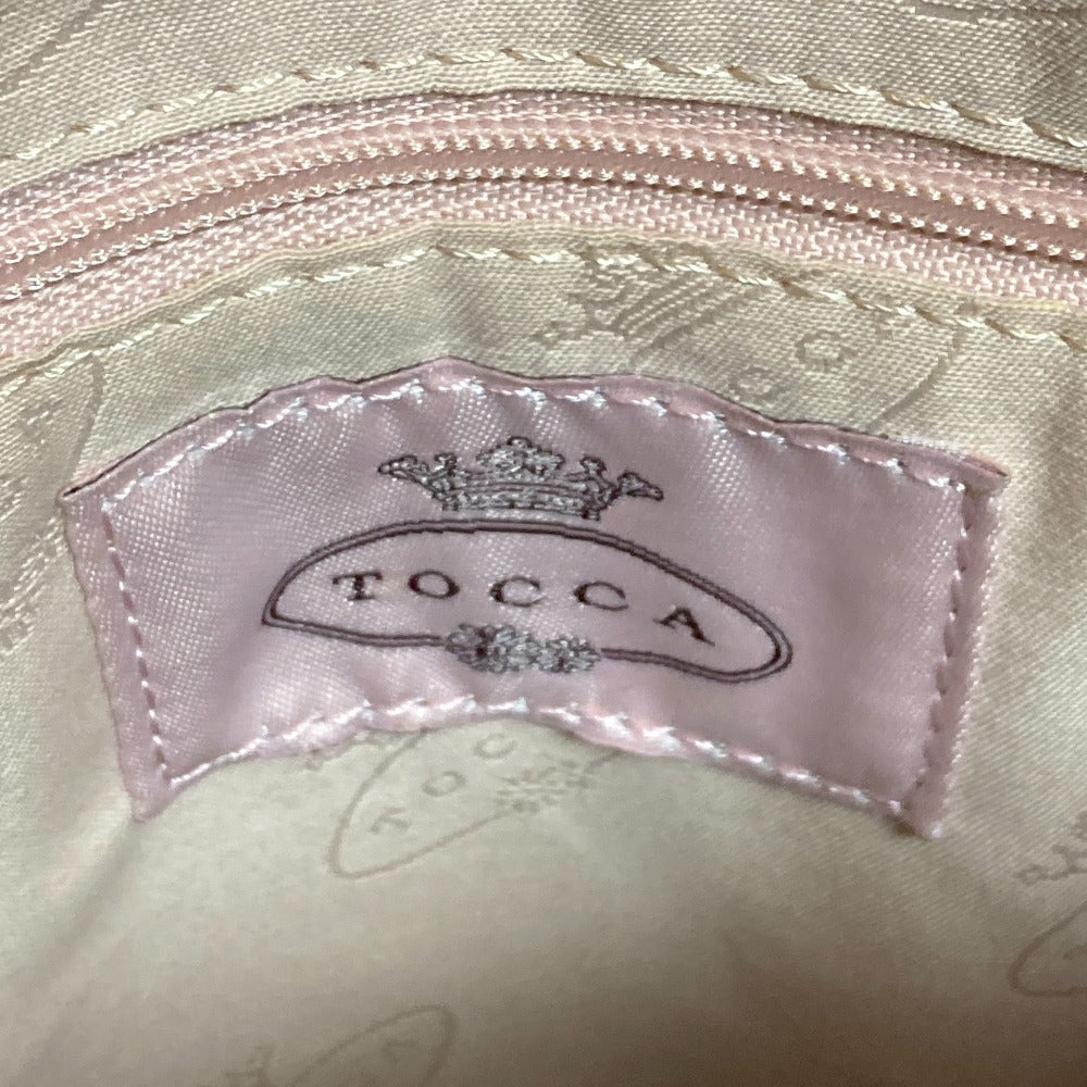 TOCCA クロコ型押しレザー2WAYハンドバッグ