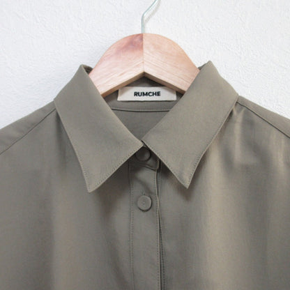 ラムシェ 長袖ロングシャツワンピース