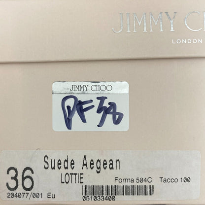 ジミー チュウ スエードヒールサンダル