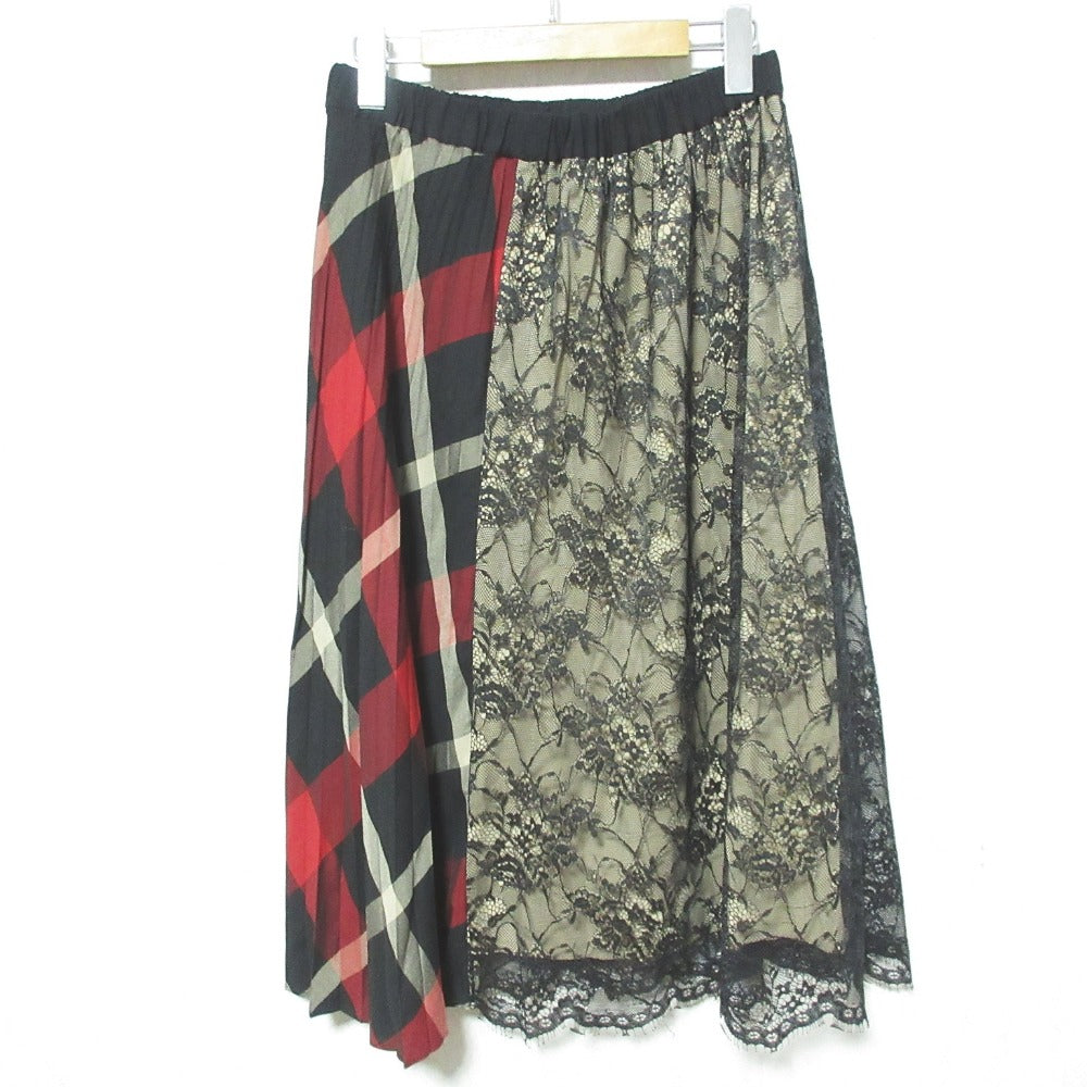 ブルーレーベルクレストブリッジ レースチェックドッキングスカート
