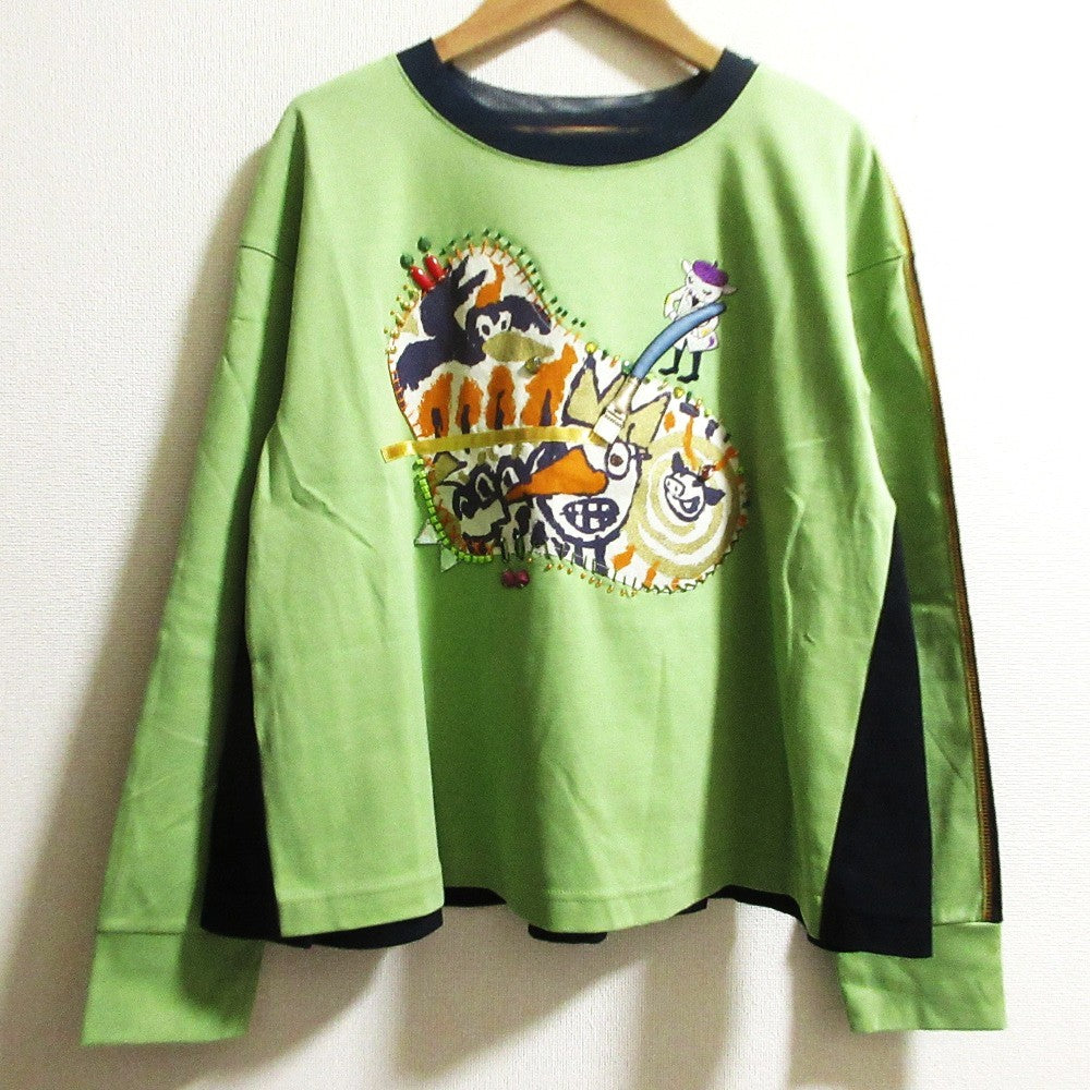 オレボレブラ 刺繍ビジュー長袖カットソー