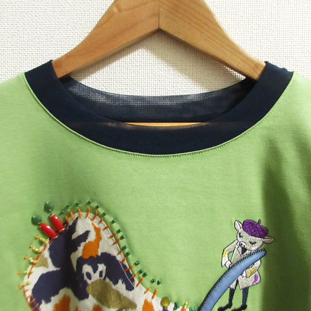 オレボレブラ 刺繍ビジュー長袖カットソー