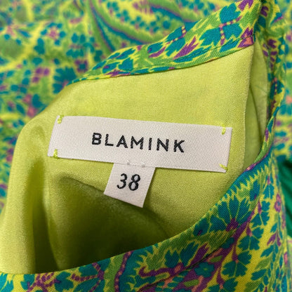 BLAMINK ペイズリー フレンチスリーブワンピース