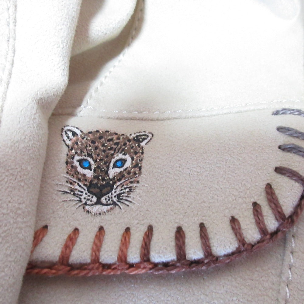 伊太利屋 フェイクスエード アニマル刺繍 テーラードジャケット
