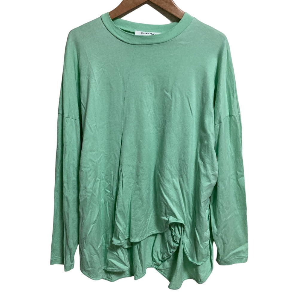エンフォルド ASYMMETRY DRAPE LONG-SLEEVES T-SHIRT カットソー