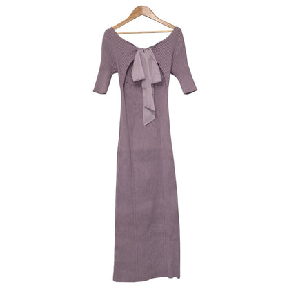 FRAY I.D バックサテンリボンニットワンピース