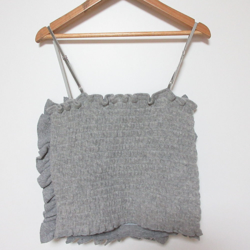 THE FLATS KNIT SEW FRILL TOP キャミソール ビスチェ