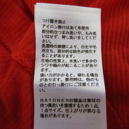 BATONER MELTY RIB U NECK LONG SLEEVE T-SHIRT コットン カットソー