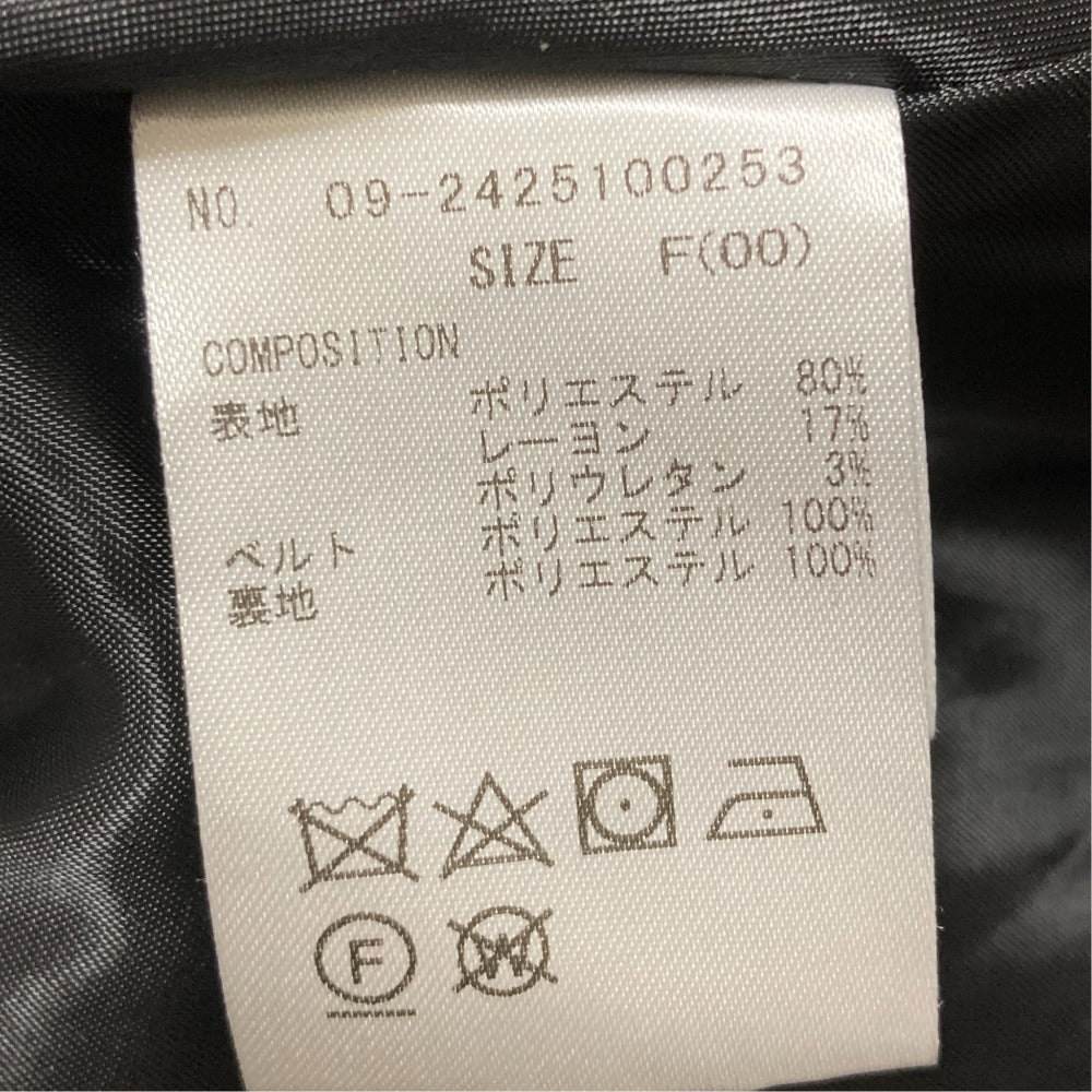 アンドクチュール チェック ベルテッドシャツワンピース