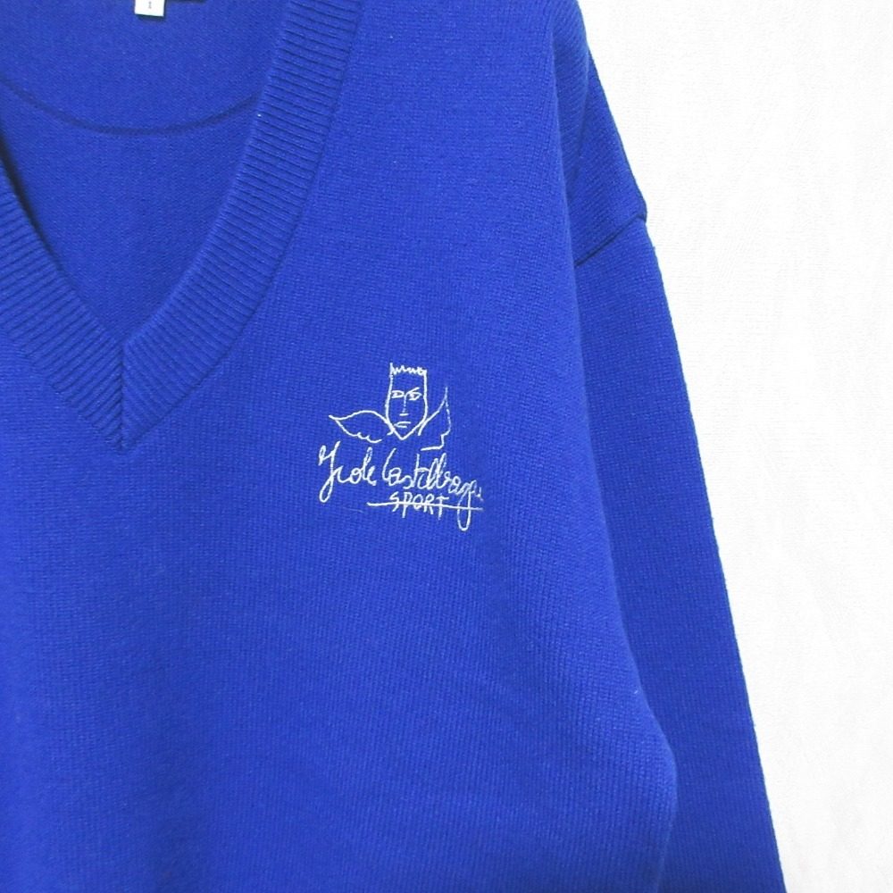 カステルバジャック スポーツ 刺繍ウールニットセーター