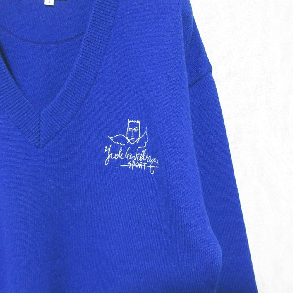 カステルバジャック スポーツ 刺繍ウールニットセーター