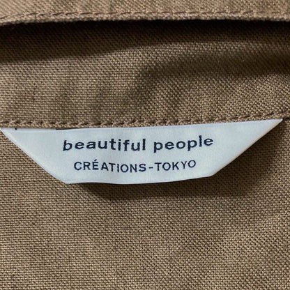 beautiful people バックロゴ スプリングオーバーコート コート