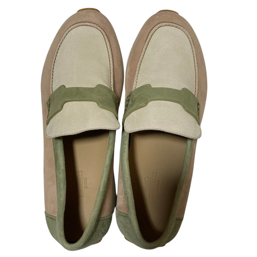 エルメス Ground loafer スエードローファー