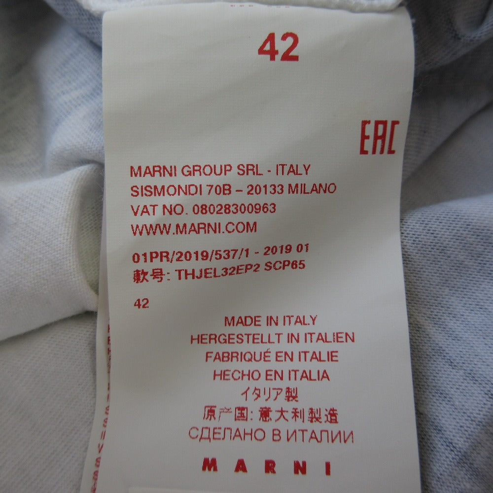 マルニ プリント切替ショートスリーブカットソー