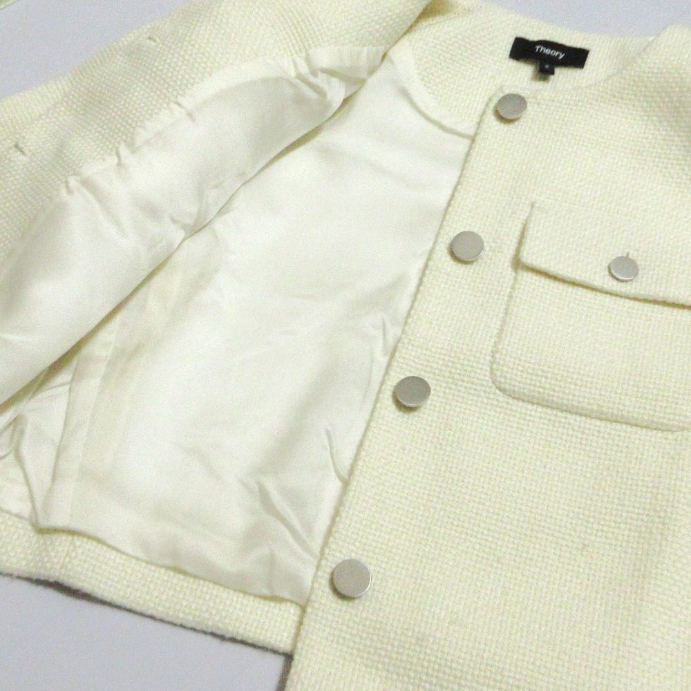 セオリー PLUSH-TWEED 2wayカーディガンジャケットワンピースアンサンブル