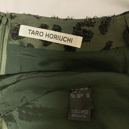 TARO HORIUCHI アシンメトリージャガードプリーツスカート