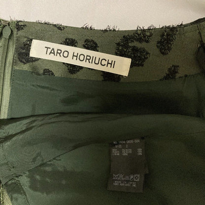 TARO HORIUCHI アシンメトリージャガードプリーツスカート