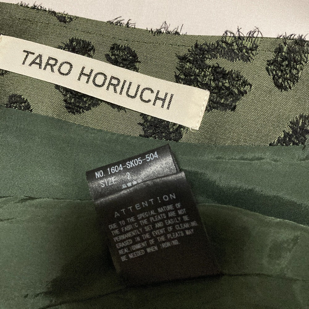 TARO HORIUCHI アシンメトリージャガードプリーツスカート