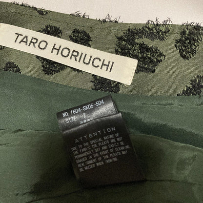 TARO HORIUCHI アシンメトリージャガードプリーツスカート