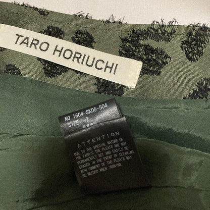 TARO HORIUCHI アシンメトリージャガードプリーツスカート
