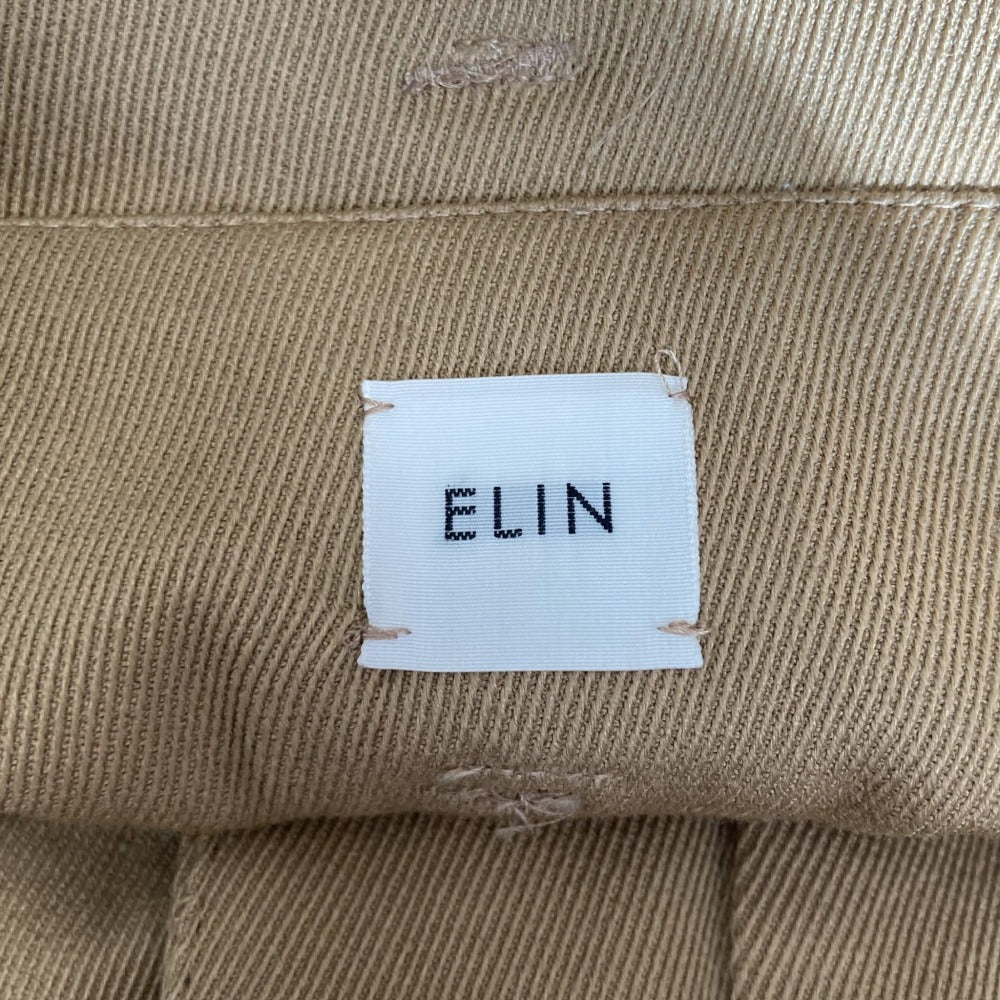 ELIN ハイウエストタックワイドパンツ
