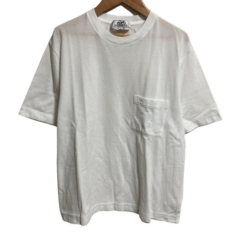 エルメス 鹿の子 刺繍Tシャツ Lサイズ