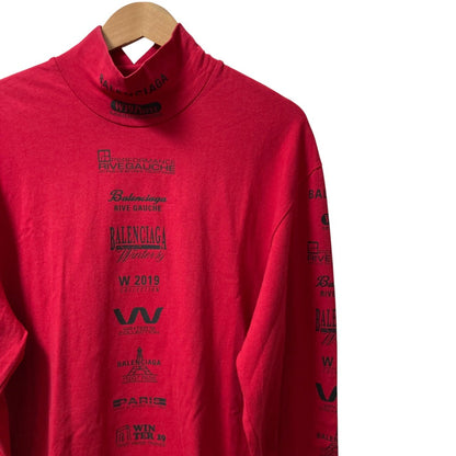 バレンシアガ Multi Logo タートルネック コットンカットソー