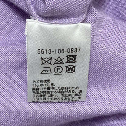 ドゥロワー 18G カシミヤシルク リブクルーネックニット