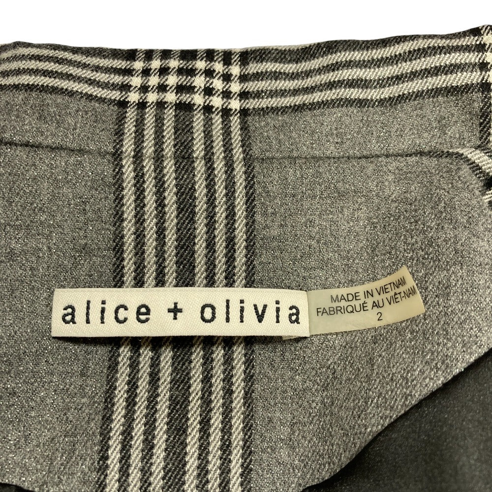 alice + olivia チェック柄ウールテーラードジャケット