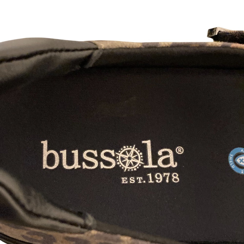 bussola ROMA レオパード レザー メリージェーンシューズ