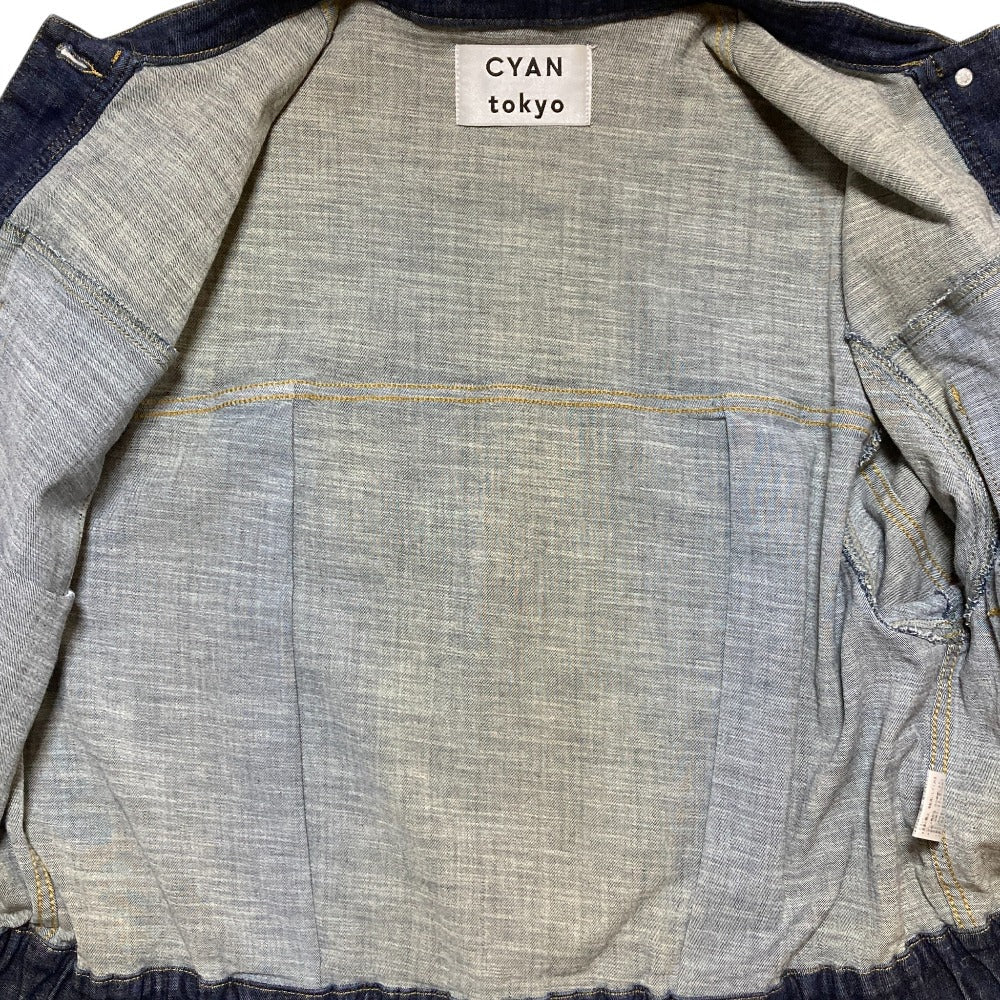 CYAN tokyo スタンドカラーデニムショートジャケット
